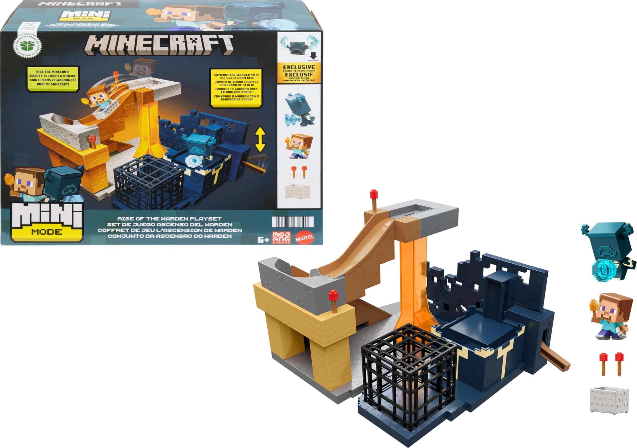 Mattel Minecraft Rise of the Warden Playset featuring immersive action scenarios