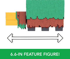 Mattel Minecraft Sniffer action figure with detailed pixel pattern for authentic blocky charm.