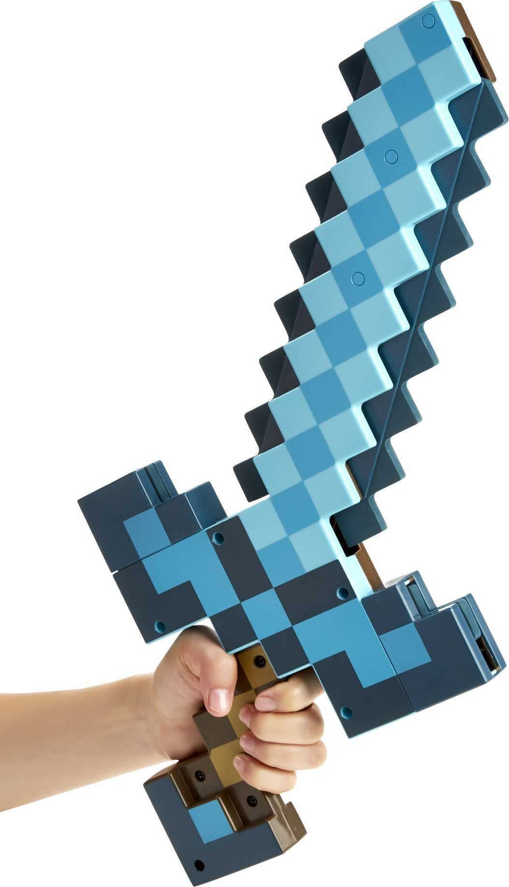 Mattel Minecraft sword and pickaxe set showcases a diamond design for authentic play.