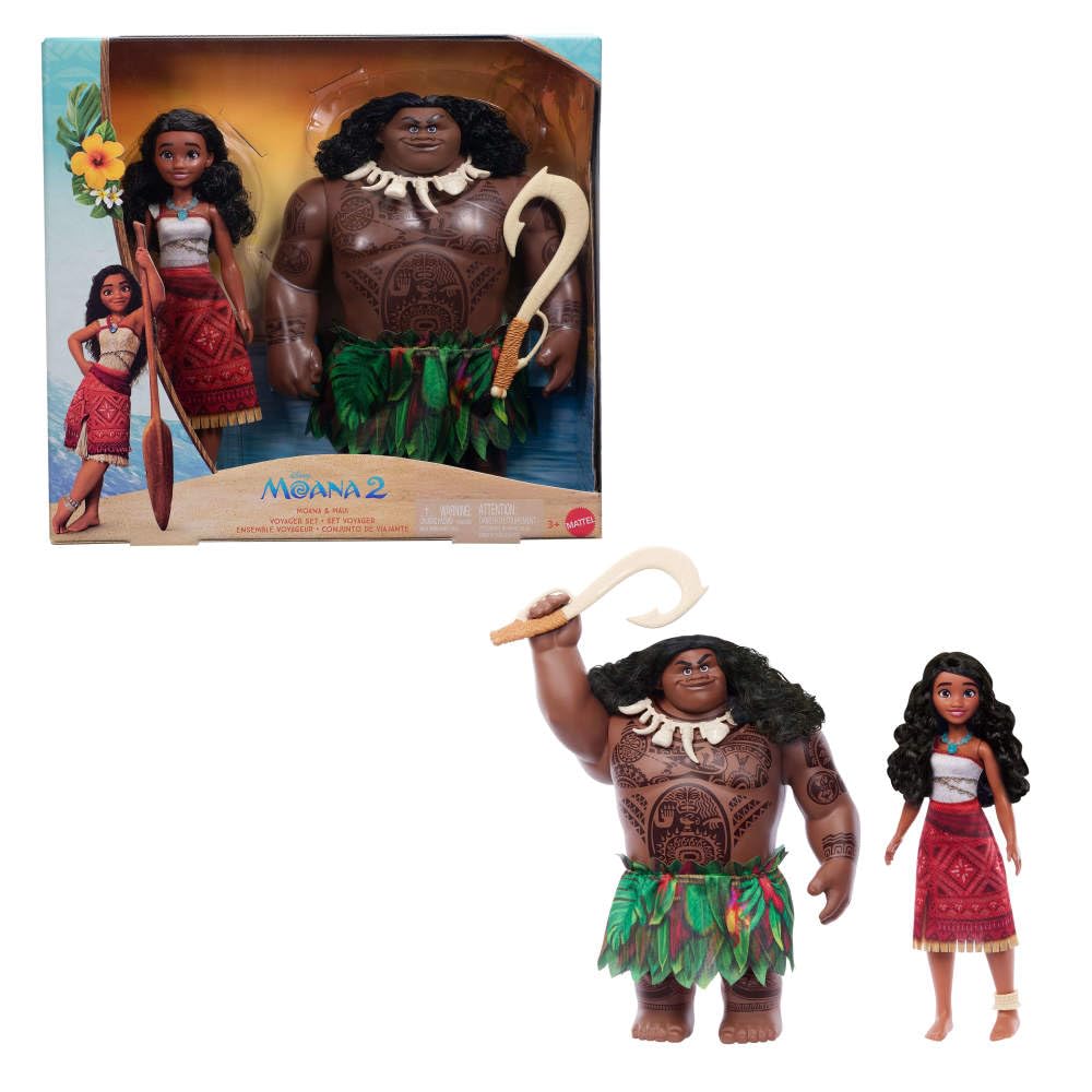 Mattel Moana 2 Voyager Moana doll in adventure outfit for ocean storytelling.