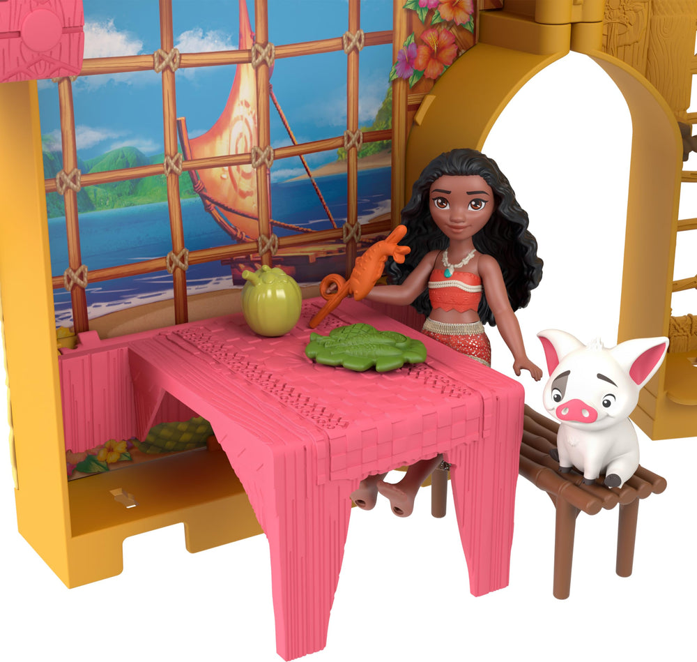 Mattel Moana Storytime Stackers hidden room houses animal friend Pua for secret play