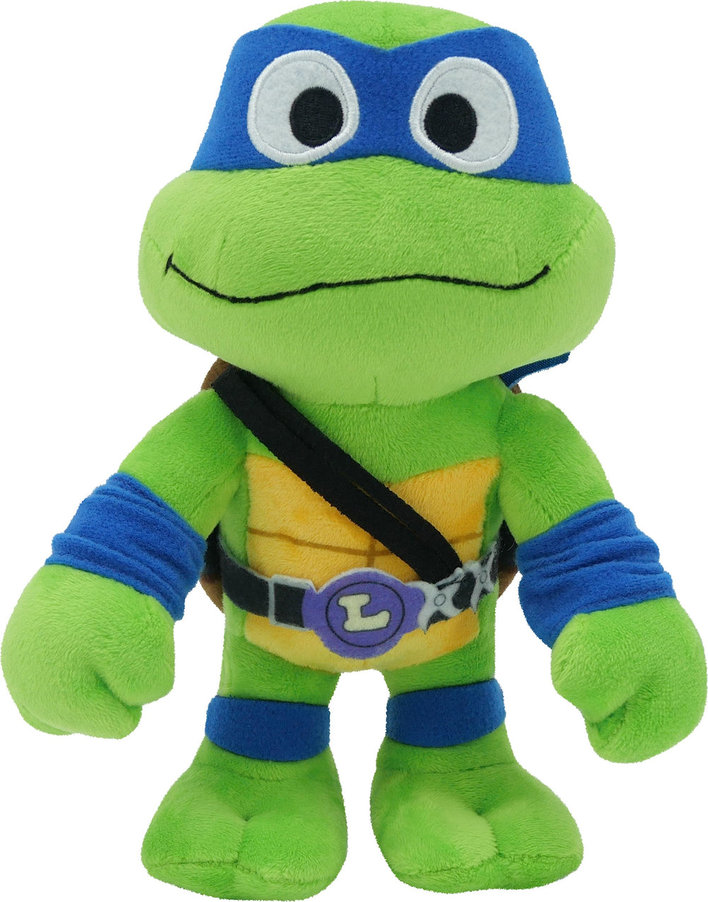 Mattel Leonardo 8-inch plush with blue mask for cuddles and TMNT pretend play.