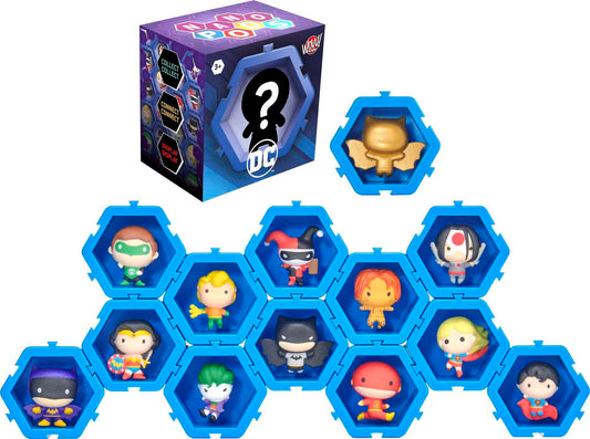 Mattel NANO PODS mystery box showcasing a surprise DC character.
