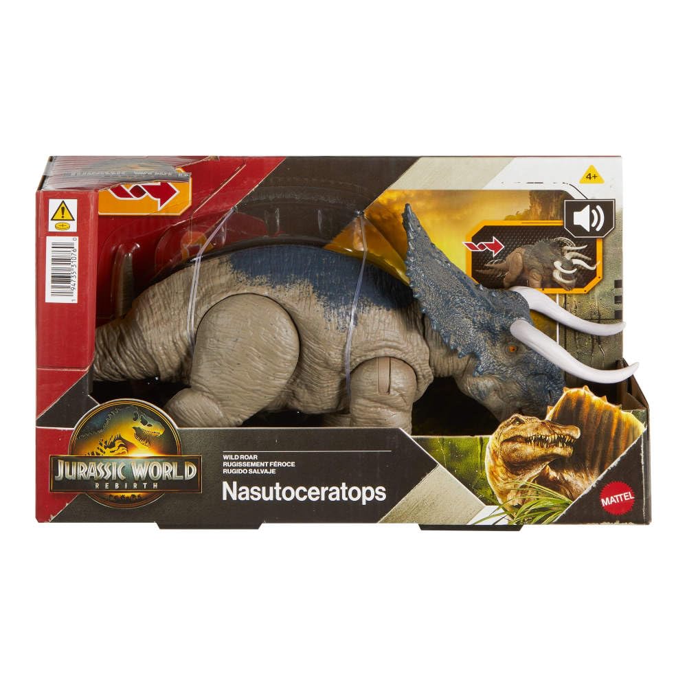 Mattel Nasutoceratops enhances imaginative dinosaur battles.