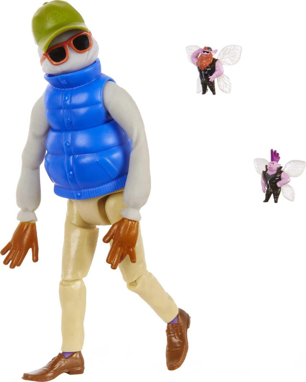 Mattel Onward Dad figure with sprites Cobweb and Dewdrop for imaginative storytelling.