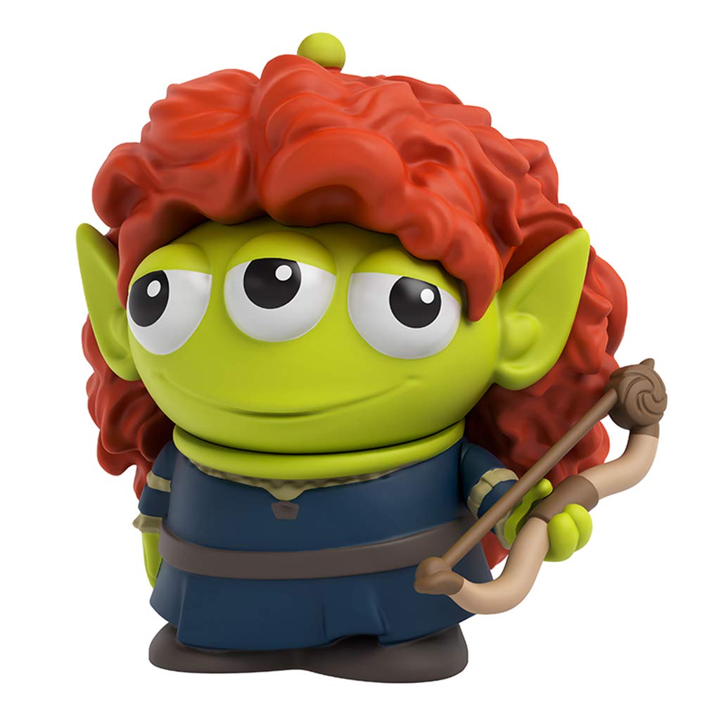 Mattel Pixar Alien Remix Merida figure offers archery-inspired pose and quirky charm.