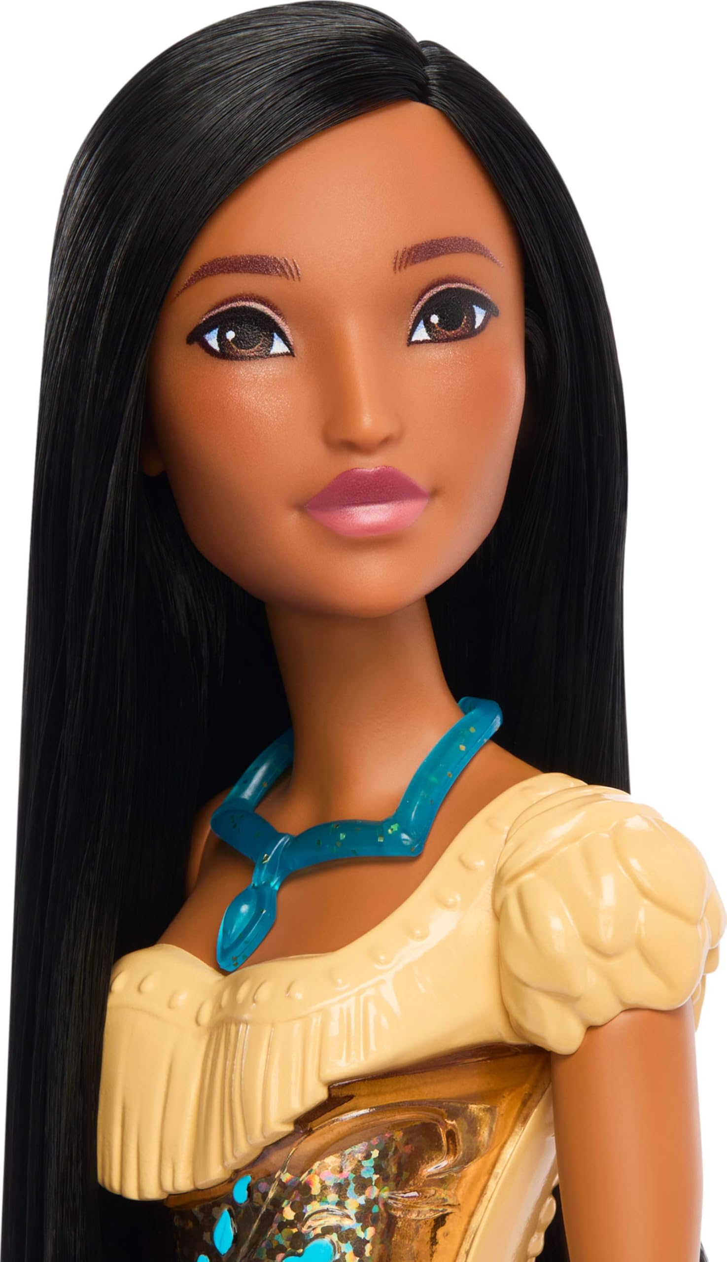 Mattel Pocahontas doll long hair for brushing and styling.