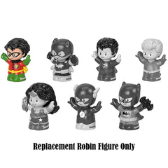 Mattel replacement Robin figure, front view, authentic DC Super Friends look for Little People playsets.