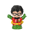 Mattel replacement Robin figure, side view, durable DC Super Friends detail for Little People play.