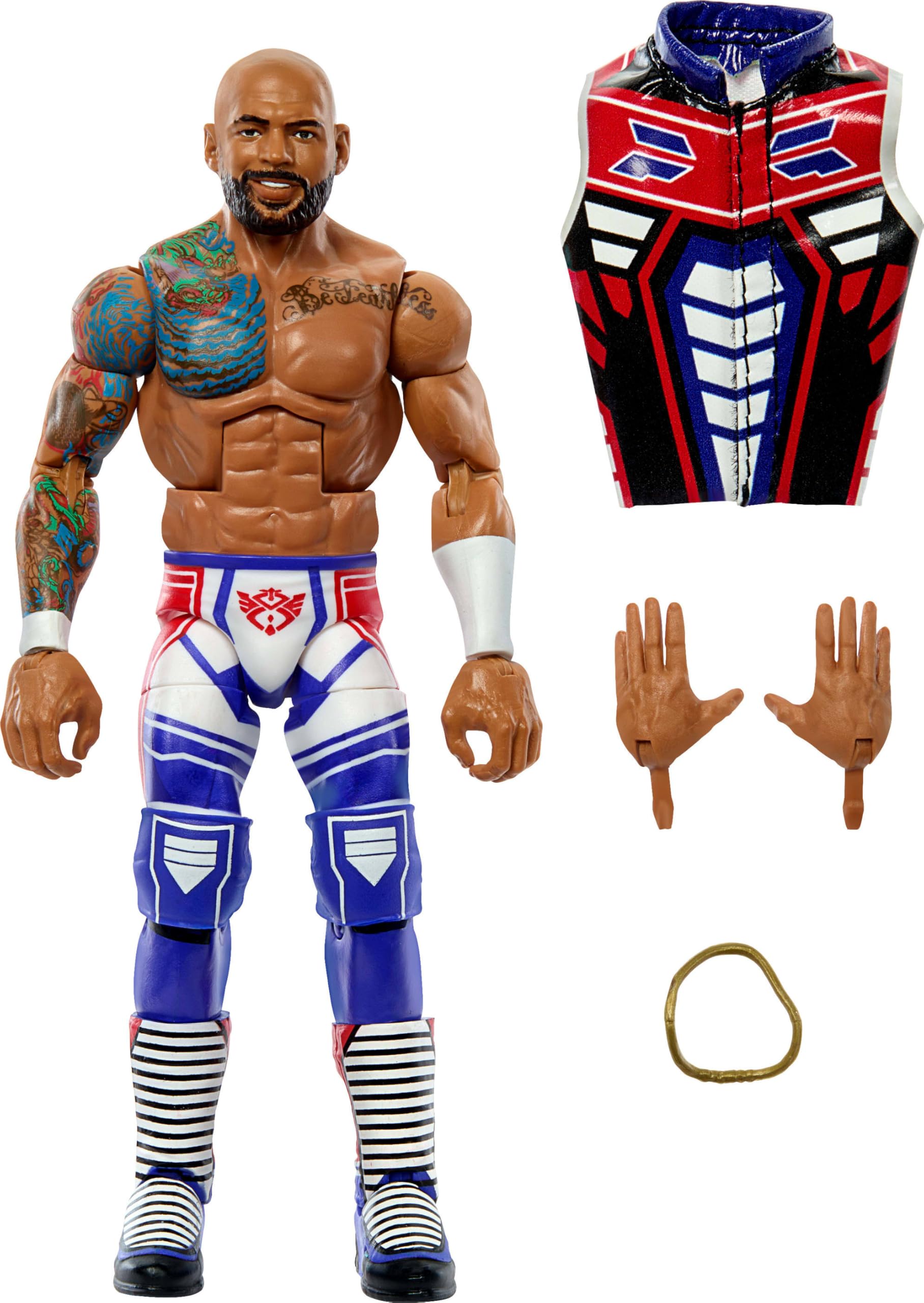Mattel Ricochet Elite figure front view for display and pose inspiration.