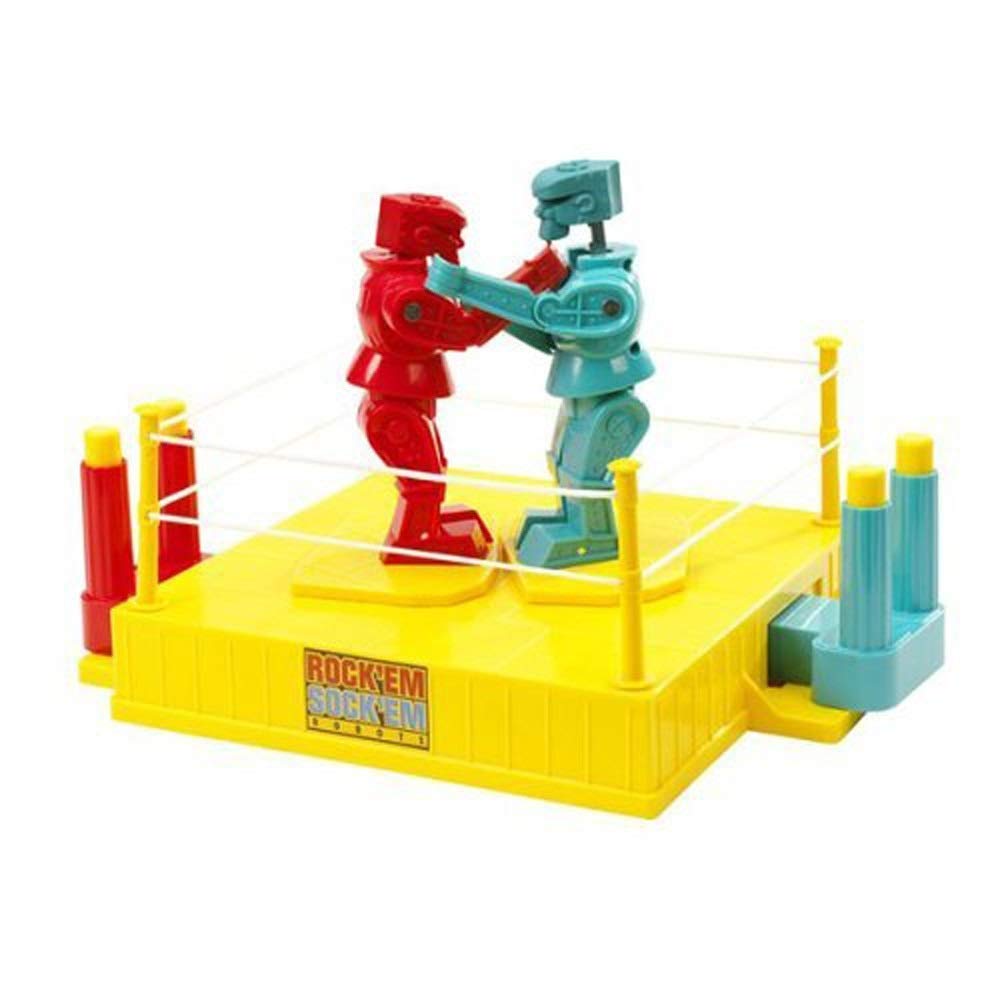Mattel Rock 'Em Sock 'Em Robots box front, ideal for family game night