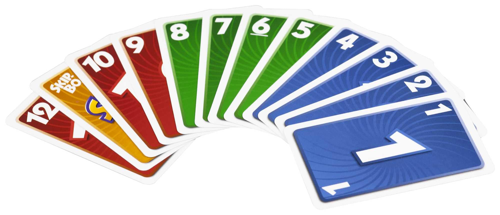 Mattel Skip-Bo age-7-plus packaging appealing to kids and families for shared fun