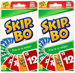 Mattel Skip-Bo pack of 2 for family game night fun
