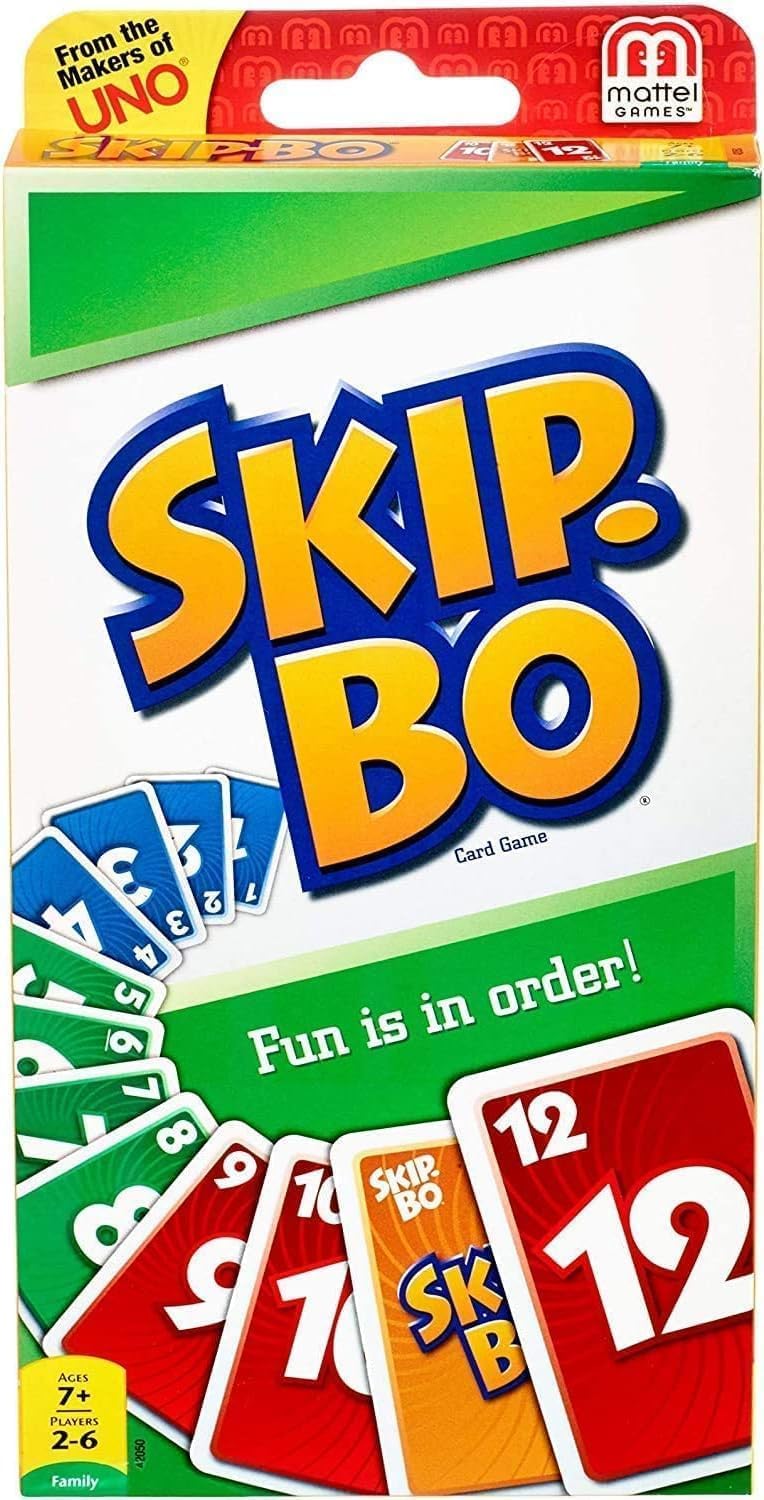 Mattel Skip-Bo wild cards enable flexible sequences during play