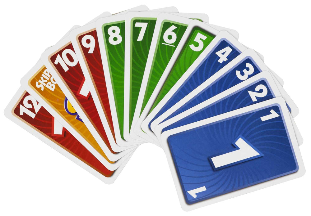 Mattel Skip-Bo wild cards on display offering flexible choices during rounds