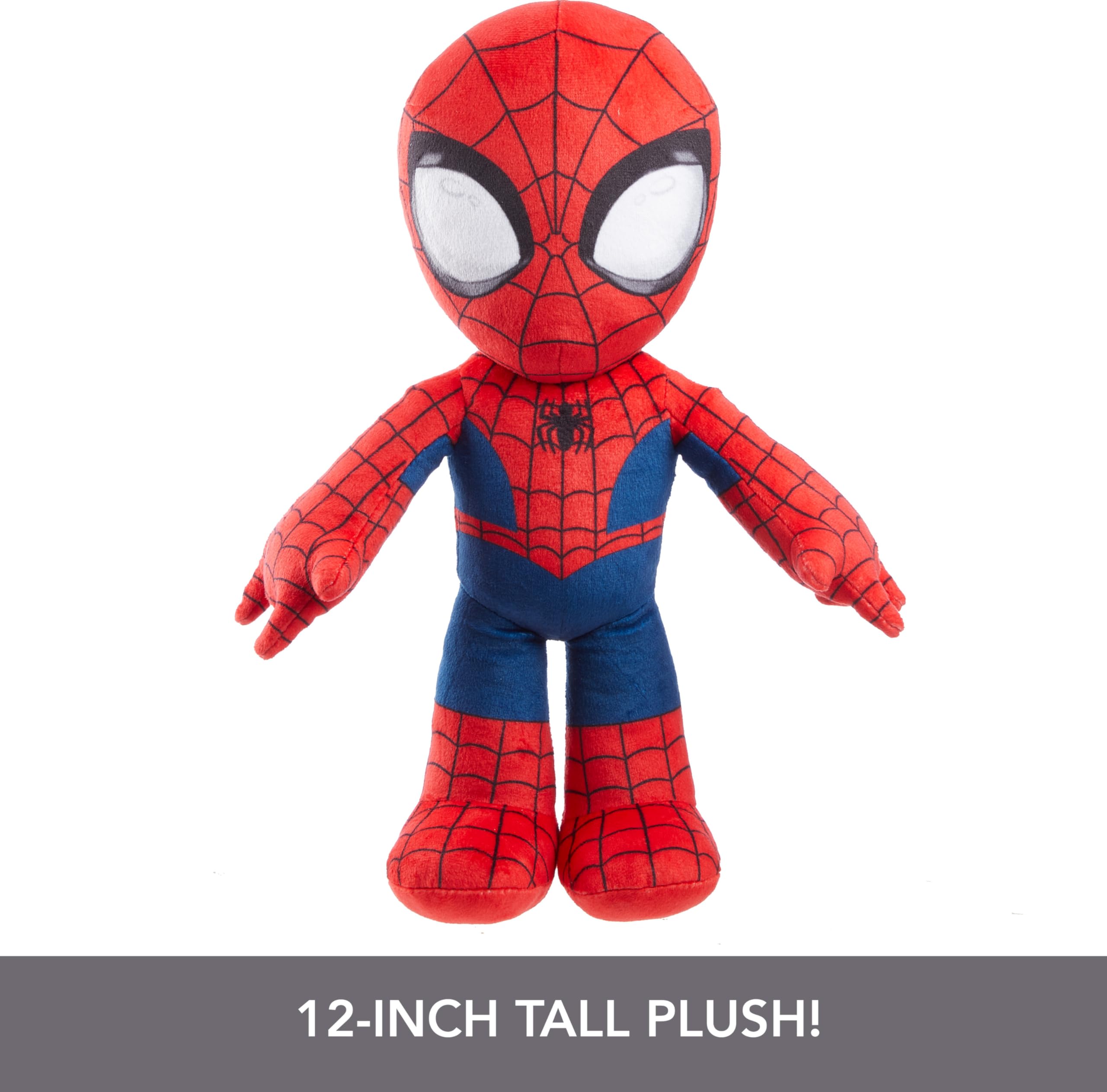Mattel Spider-Man Plush Talkers travel size image highlights portability for adventures.