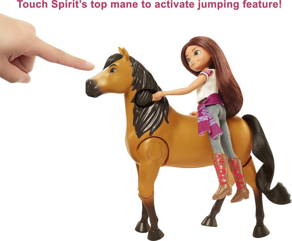 Mattel Spirit Untamed Lucky outfit with embroidered top for detailed dress-up.
