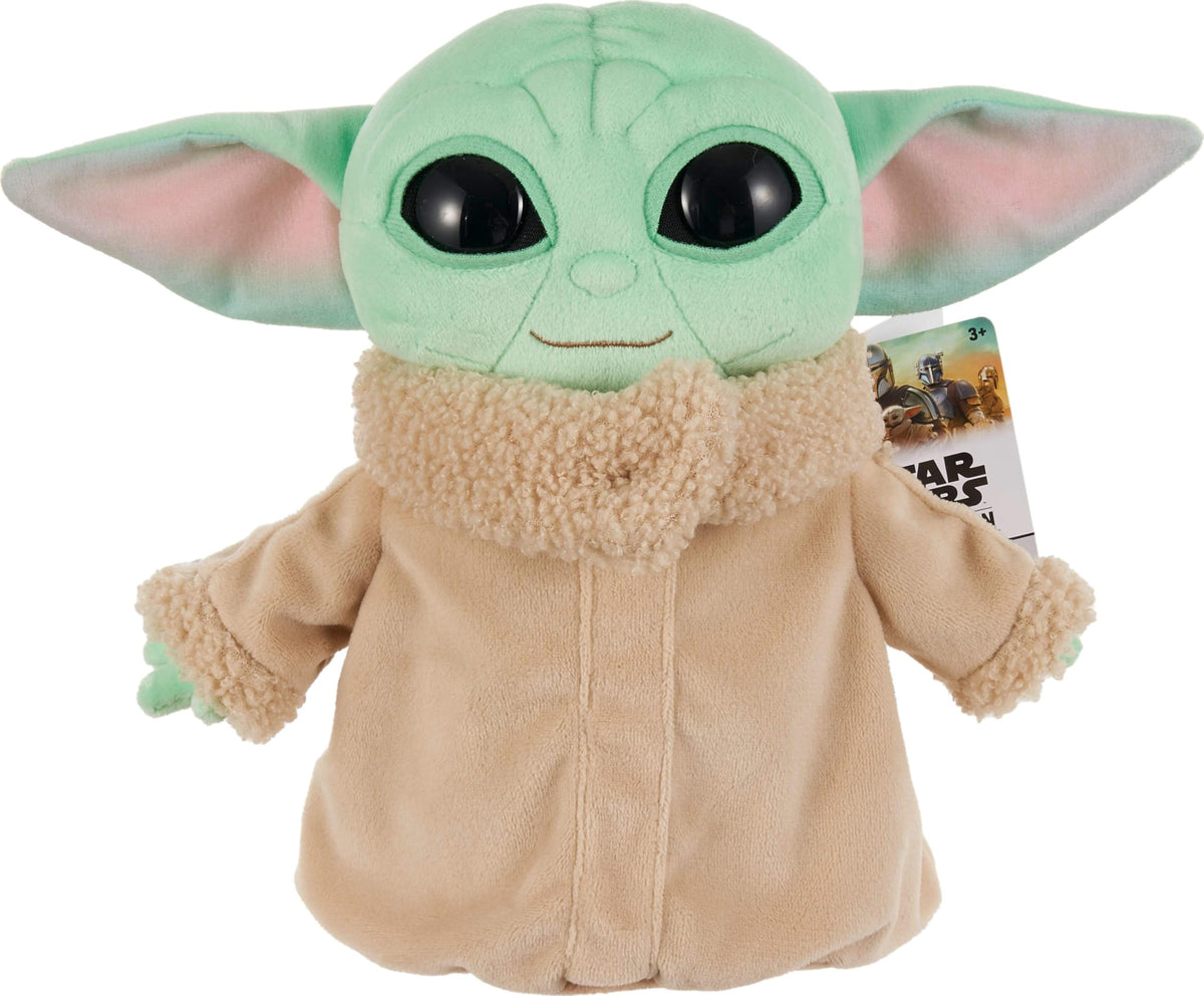 Mattel Star Wars Grogu plush 8-inch cuddle-ready with soft fabric.
