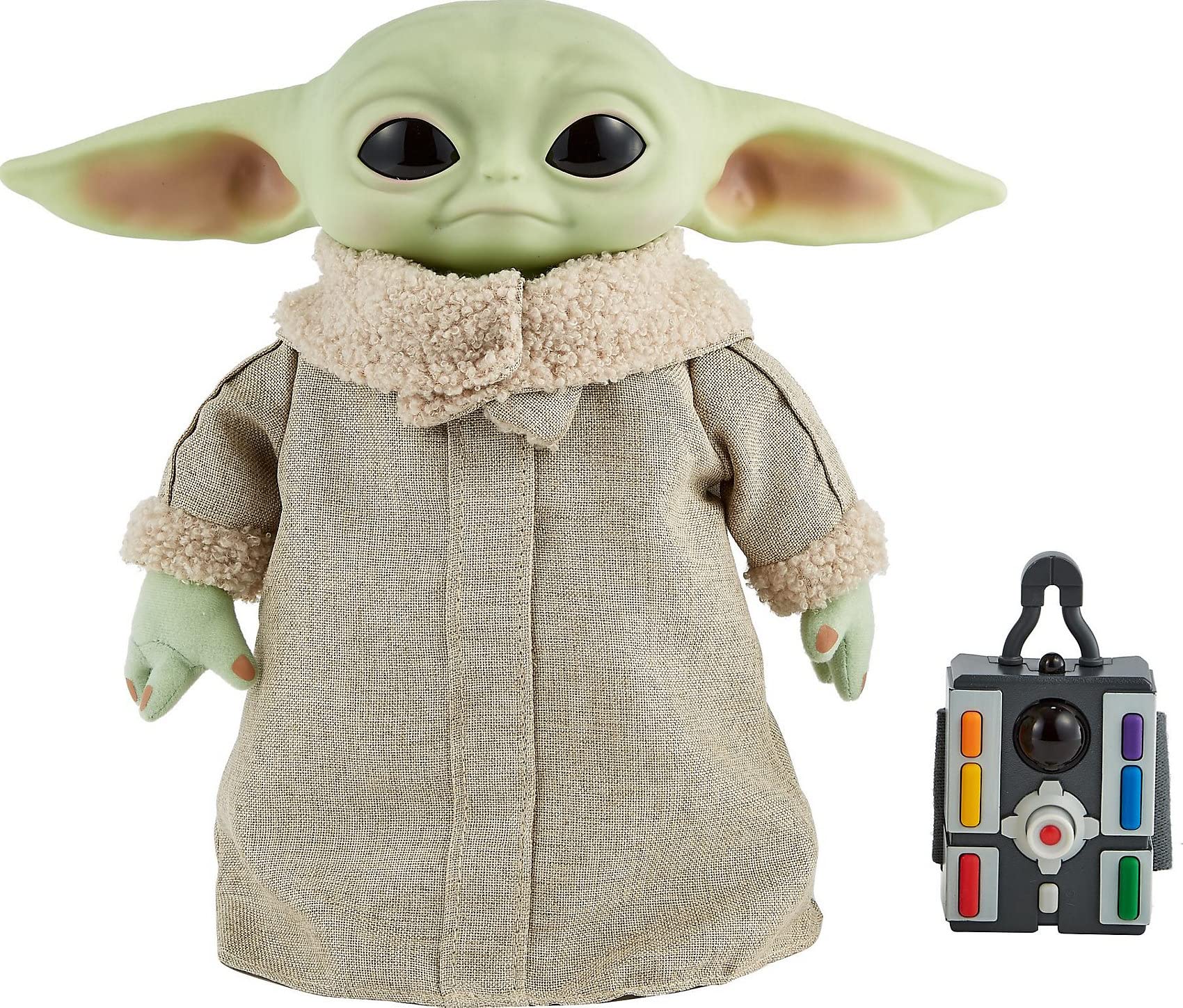 Mattel Grogu RC plush body close-up for cuddly, motion-rich play