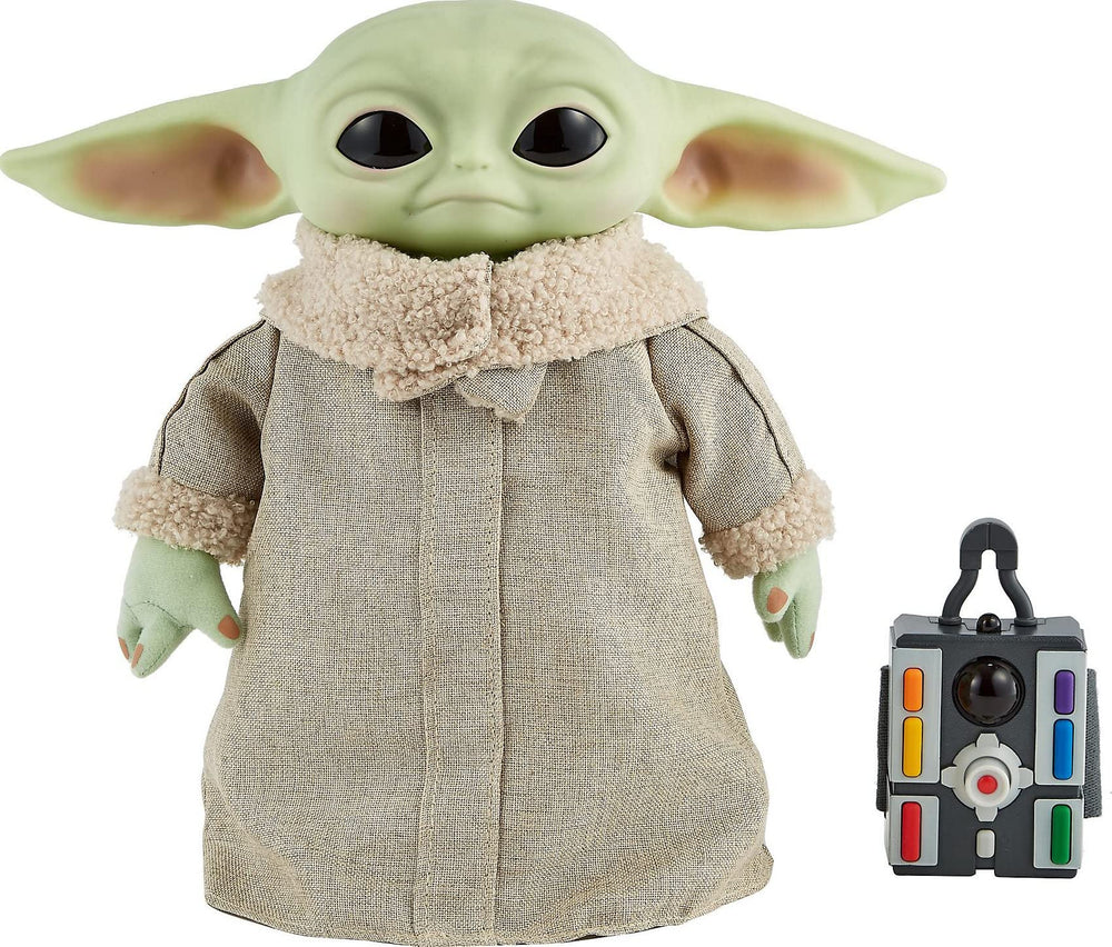 Mattel Grogu RC plush body close-up for cuddly, motion-rich play