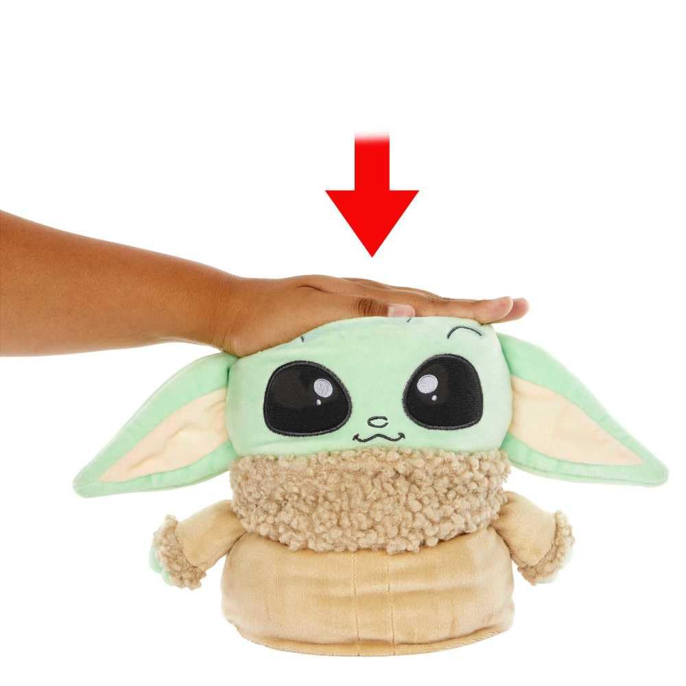 About 11 inches tall Grogu plush suitable for display or play.