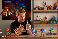 Mattel Stratos Origins figure with removable head for customizable battle-ready poses.