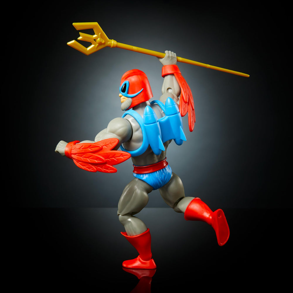 Mattel Stratos Origins figure includes a mini comic for story context.