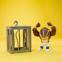Big Slammu modular cage shown for imaginative containment play with other figures.