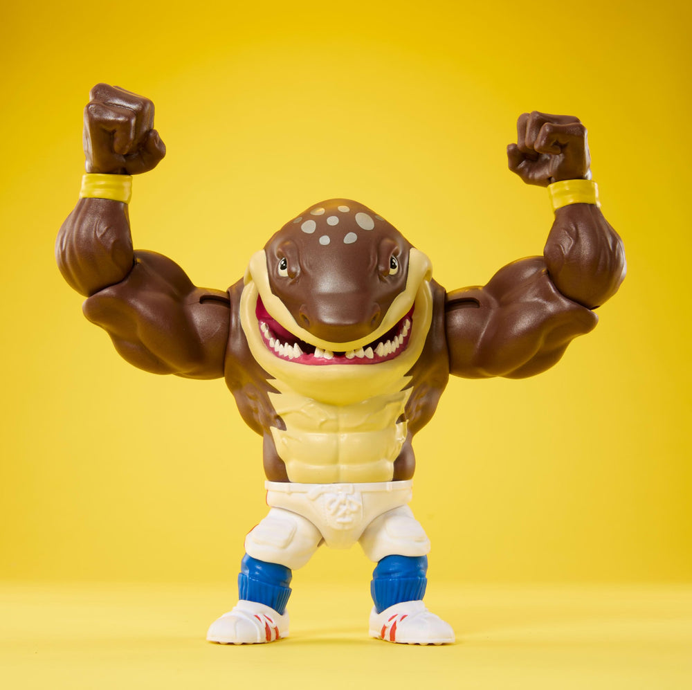 Nostalgic Mattel Street Sharks Big Slammu figure for collectors.