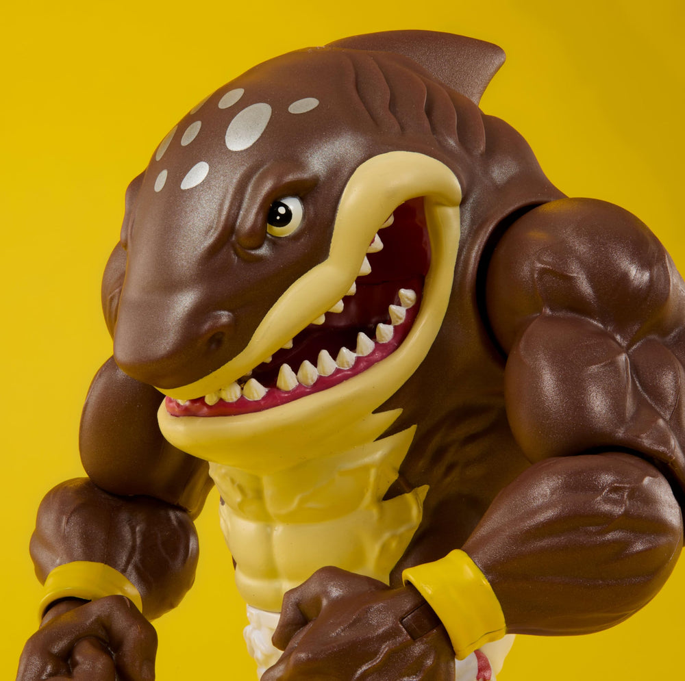 Mattel Street Sharks Big Slammu slam-action pose for dynamic battles.