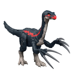 Mattel Therizinosaurus tail rotation triggers claw attack during play.