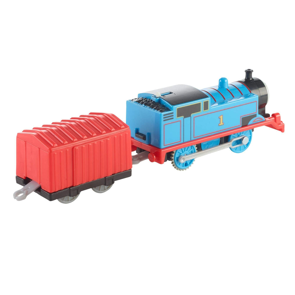 Mattel TrackMaster battery compartment detail for easy power replacement.