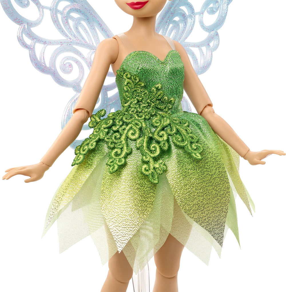Mattel Tinker Bell doll with pixie-dust wings for imaginative Never Land adventures.