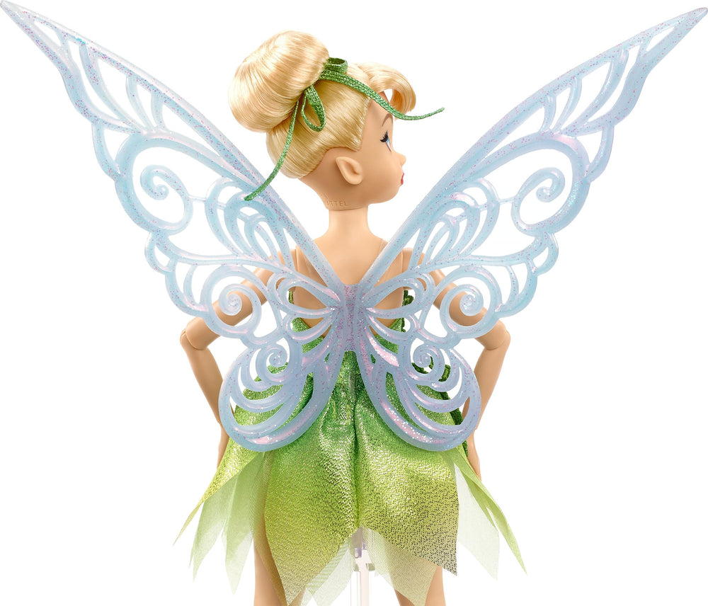 Mattel Tinker Bell doll is poseable with stand for display and play.