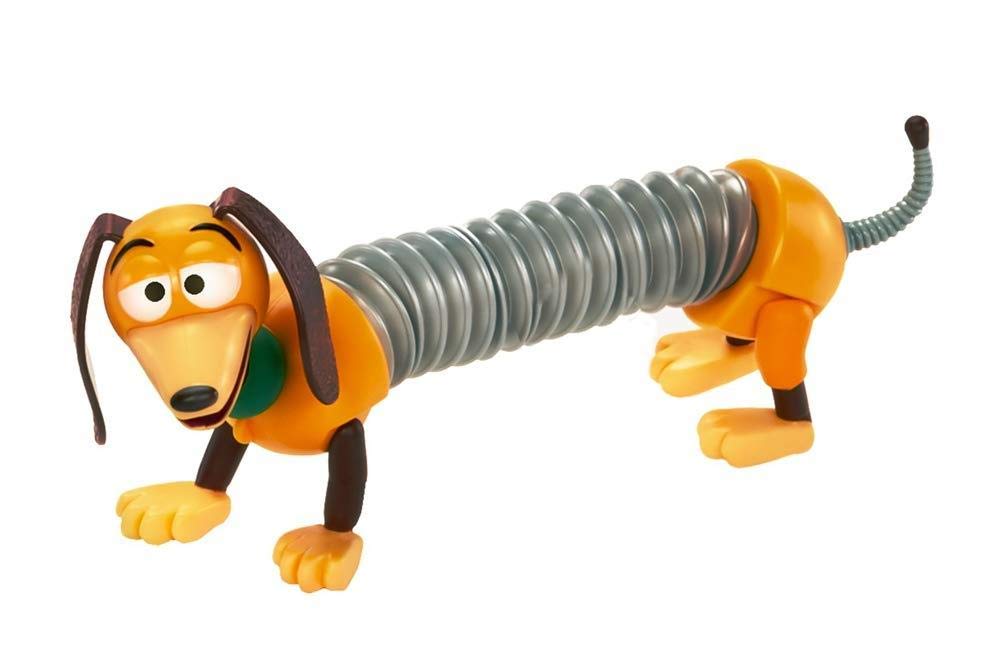 Mattel Toy Story 4 Slinky Dog figure shown beside friends for expanded adventures