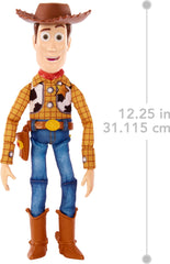Mattel Toy Story Woody soft-body rag doll feel enhances pretend adventures.