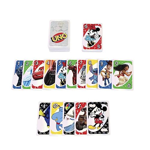 Mattel UNO Disney 100 back of cards reveals playful card design