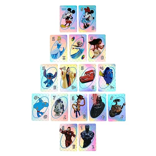 Mattel UNO Disney 100 characters deck features beloved Disney figures