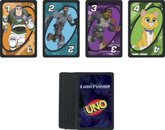 Mattel UNO Lightyear setup for 2 to 10 players at a lively game night.