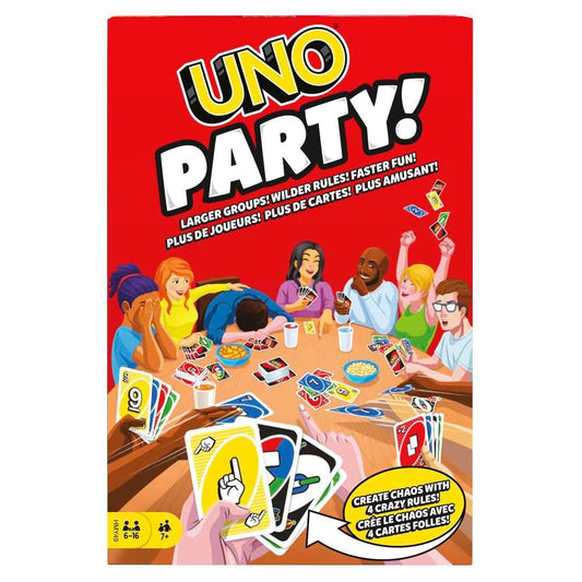Mattel UNO Party colorful cards deck ready for a vibrant group game night