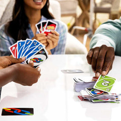 Mattel UNO Party rule remix insert with twist options