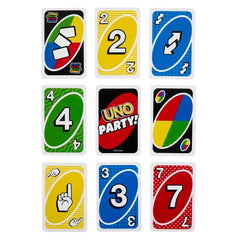Mattel UNO Party table play scene showing friends enjoying together