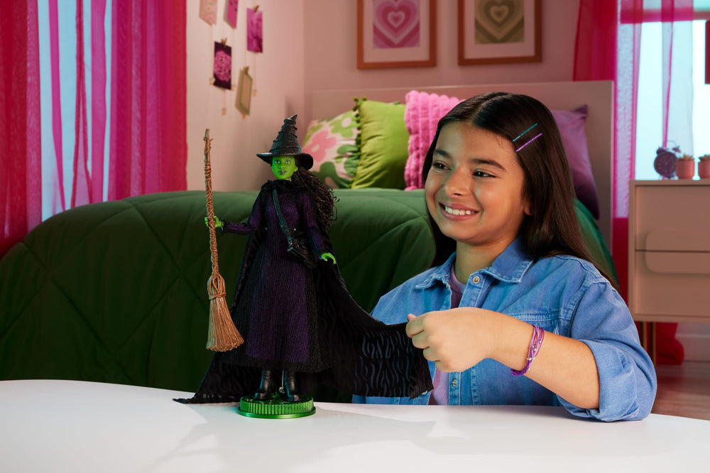 Mattel Wicked Elphaba doll sheer black dress with purple undertones for authentic look