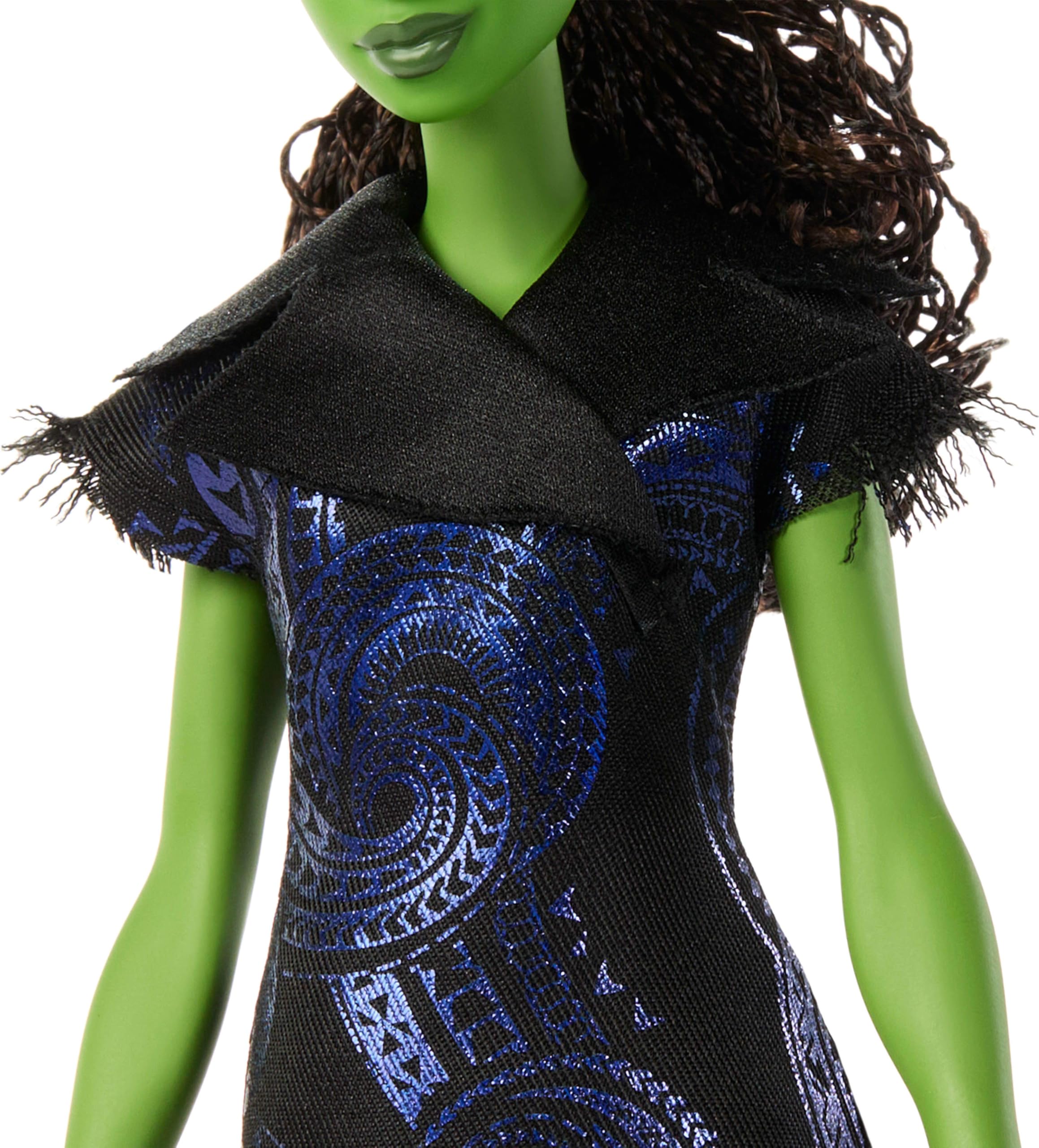 Mattel Wicked Elphaba doll features five articulation points for expressive poses.