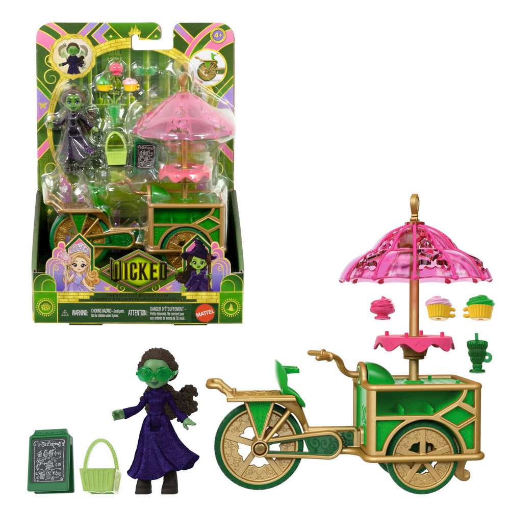 Mattel Wicked Emerald City dessert cart front view for imaginative play