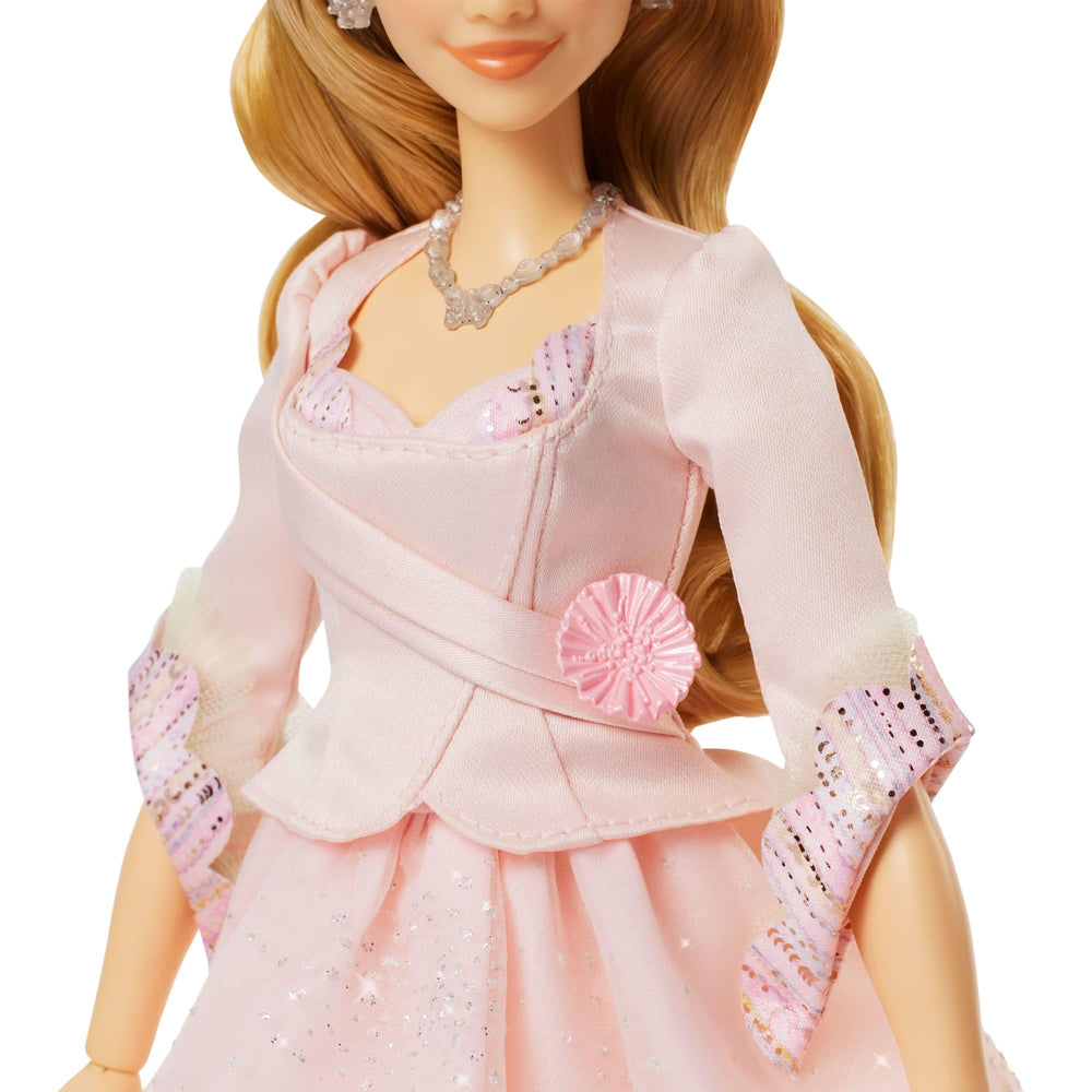 Mattel Wicked Glinda accessories include wand, pearl buttons, and jewelry.