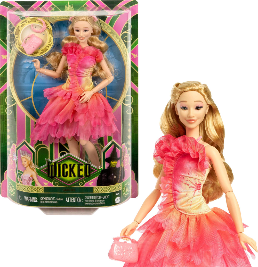 Mattel Wicked Glinda doll with blonde hair ready for styling and display.