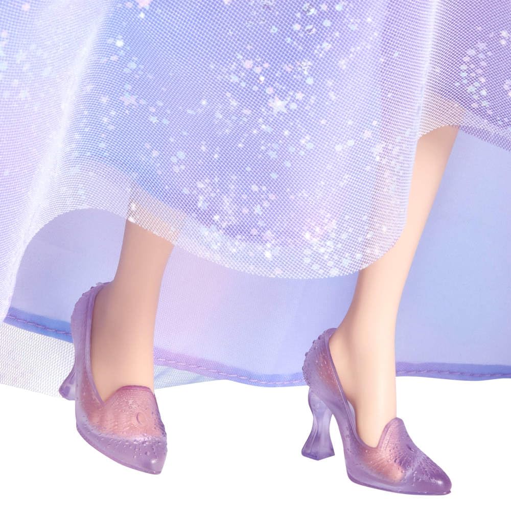 Mattel Wicked Glinda shimmering heels complete the royal look.