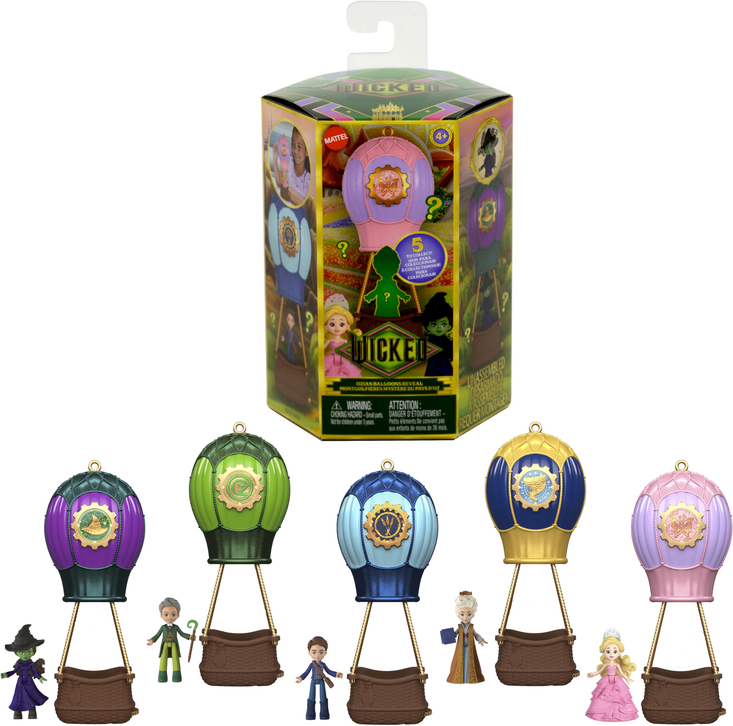 Mattel Wicked Ozian Balloons Reveal balloon halves open to reveal Elphaba, sparking imaginative play.
