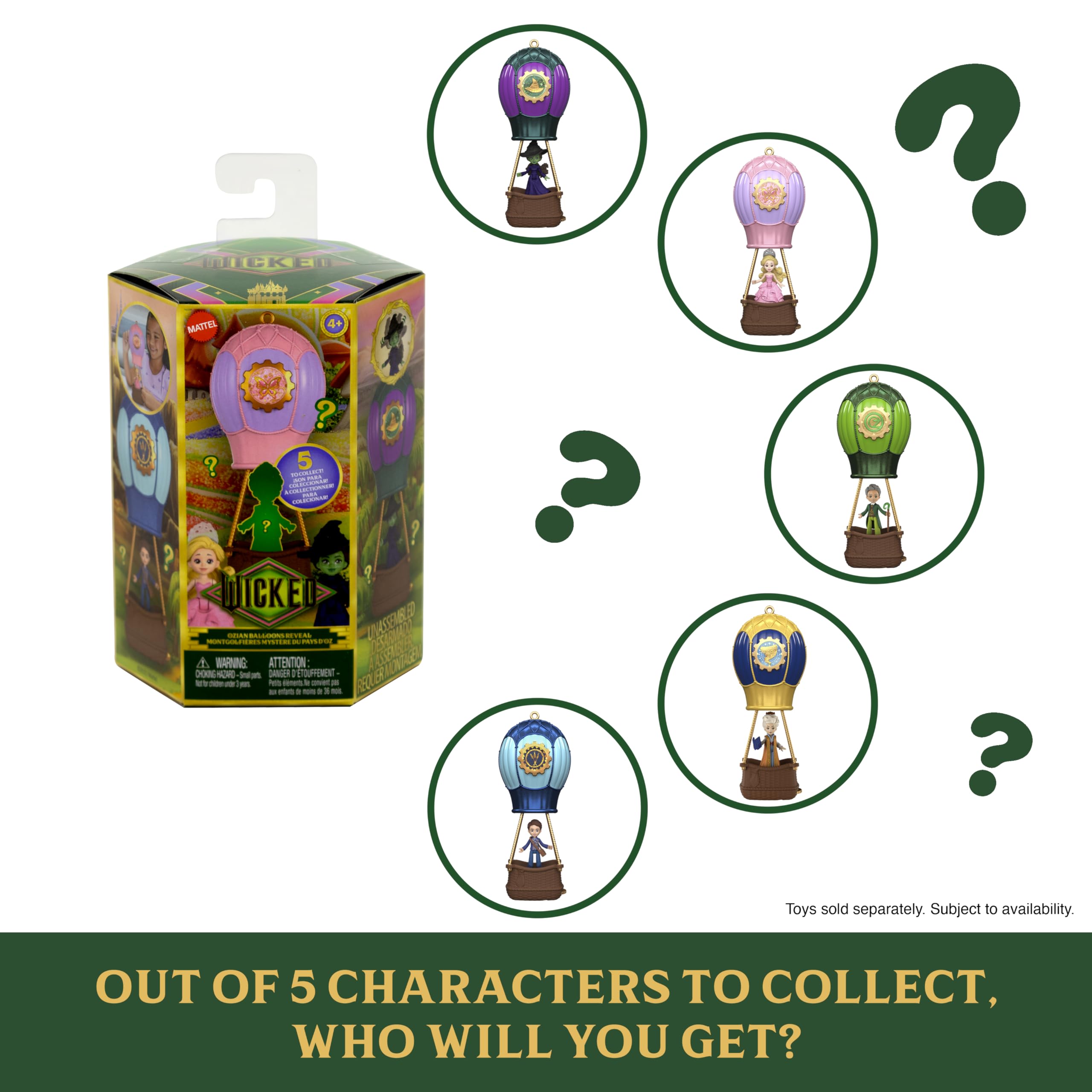 Mattel Wicked Ozian Balloons Reveal Fiyero doll with colorful balloon for vivid adventures.